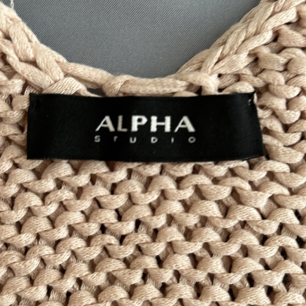 Alpha Studio - Italian Knit Sleeveless Sweater Shell - 44 IT - M - Picture 2 of 14